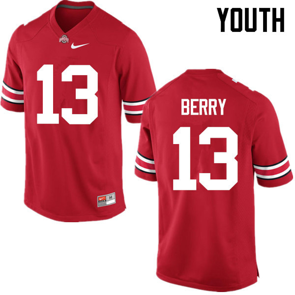 Youth Ohio State Buckeyes #13 Rashod Berry College Football Jerseys Game-Red
